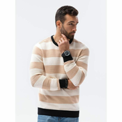 OMBRE Moški pulover IVAN Bež MDN23804 XXL