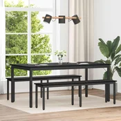 vidaXL klop Črna Orehovina 160 x 35 x 45 cm Konstruiran les