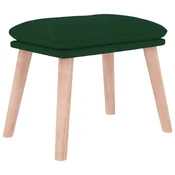 Vidaxl Stolček za noge temno zelen 45x29,5x35 cm blago