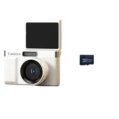 INF Visoka ločljivost Dvojna leča Retro Digitalni fotoaparat s 32 GB TF kartico White, (5000071115)