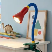 Trio Lighting Barvita namizna svetilka Couleur s podstavkom za objemko - otroška soba - modra, rdeča, zelena, rumena - Kovina