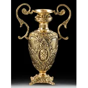 Casa Padrino luxury baroque vase gold 23 x H. 34 cm - Handmade bronze flower vase baroque style - Baroque decorative accessories - Noble & Magnificent