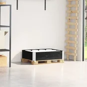 Vidaxl Paletni okvir 80x60 cm trdna borovina