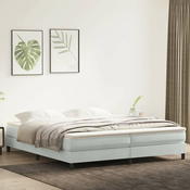 vidaXL Box Spring postelja brez vzmetnico svetlo siva 200x220 cm žamet