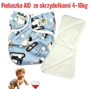 shumee Večnamenska plenica Coolmax Pocket s krili NappiMe EXCAVATOR
