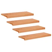 vidaXL Stopnice 4 kos 70 x 25 x 2 cm Lak Trda bukovina