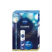 Nivea Ženski kozmeticki set Classic care, Dezodorans 150ml + univerzalna krema 75ml