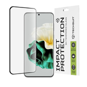 Techsuit – 111D Full Cover / Steklo s polnim lepilom / 3D ukrivljeno steklo za Huawei P60 – črno