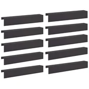 vidaXL Pokrivni profil za vrtno obrobo 10 kos 100 x 15 x 15 cm Jeklo