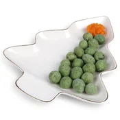 Northix Krožnik za božično drevo iz porcelana z zlatimi detajli - popoln za božič!