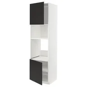 METOD Visoki element za ugradne uredaje, bela/Nickebo boja antracita, mat, 60x60x220 cm