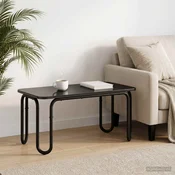 vidaXL Klubska miza Črna 79,5 x 40 x 36 cm Inženirski les