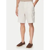 Calvin Klein Jeans Kratke hlače iz tkanine LV04RF610G Svetlo bež Regular Fit