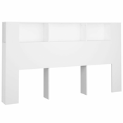 Uzglavlje s ormaricem bijelo 180 x 18,5 x 104,5 cm