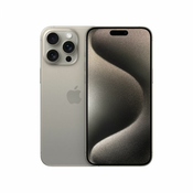 APPLE obnovljen pametni telefon iPhone 15 Pro Max 8GB/256GB, Natural Titanium