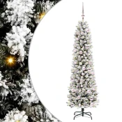 Vidaxl Umestno božično drevo med 300 LED Zelena in bela 180 cm