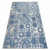 eoshop Preproga Strukturna SOLE D3881 Ornament - ravna vez modra/bež ( - Velikost: 80x250 cm)