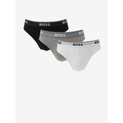Slip gacice BOSS 3-pack za muškarce, boja: bijela