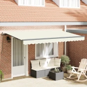 Skrovita tenda Krema 400 x 200 cm tkanina