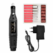 INF Električna pilica za nohte s 6 nastavki Black, (21247654)