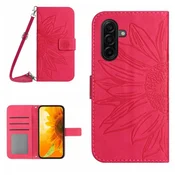 Eleganten ovitek etui za Samsung A36/A37/A56, Sončnica, Svetlo rdeč