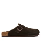 BIRKENSTOCK Nizki natikači Boston temno rjava