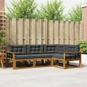 Set vanjskih sofa 4 kom. Prirodna i antracit