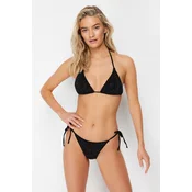 Trendyol Black Triangle Stone Regular Bikini Set
