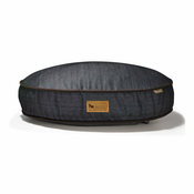 Temno modra podloga za pse o 105 cm Round Bed Denim Medieval Blue / Dark Chocolate L – P.L.A.Y.
