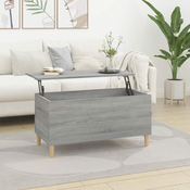 Stolic za kavu siva boja hrasta 90x44,5x45 cm konstruirano drvo