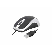 LTC USB žična optična miška črno – srebrna