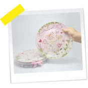 Tanjiri roze Love 26 cm, set 2 kom OP25444