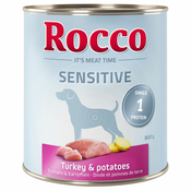 20 + 4 gratis! Rocco Sensitive 24 x 800 g - Puretina i krumpir