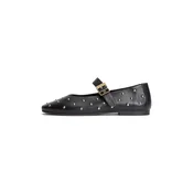 TOMMY HILFIGER Odprte balerinke zlata / črna