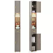 Northio Visoka kopalniška omarica 20x20x181 cm z LED osvetlitvijo