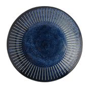 Jedilni krožnik RIDGED INDIGO, 25 cm, MIJ
