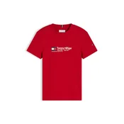 TOMMY HILFIGER Majica BRAND LOVE mornarska/rdeča/bela