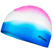 Spokey ABSTRACT Silikonska kapa za plivanje, ružicasto-bijelo-plava