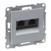 shumee Aluminijasta vtičnica 2xRJ45/kat. 5E UTP IP20 Suno Legrand 721353