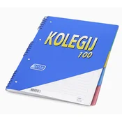 Blok kolegij a4 črtan 100l s pregradami index perf+luk.