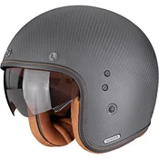 Motociklisticka kaciga Scorpion Belfast II Carbon Solid otvorenog tipa, mat crna