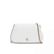 Ročna torba Calvin Klein Ck Curved Wallet On Chain LV04F1153G Bela