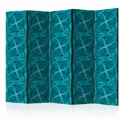 Paravan u 5 dijelova - Geometric Turquoise II [Room Dividers] 225x172
