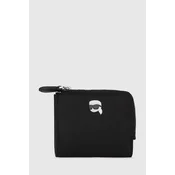 Denarnica Karl Lagerfeld IKON ženska, črna barva, A4W32012