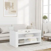Stolic za kavu bijeli 100 x 50 x 50 cm od konstruiranog drva