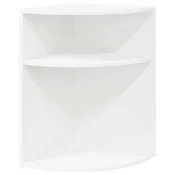 Vidaxl Stranska miza Bela 39,7 x 39,7 x 60 cm Konstruiran les
