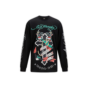 Ed Hardy Majica travnato zelena/burgund/črna/bela