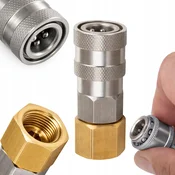 Rosfix Quickconnect M18 Inox Hitra Spojka – Nerjaveče Jeklo, Navoj M18, 150 Barov, Kroglični Mehanizem, (5000222909)