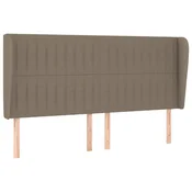 Uzglavlje s ušima smedesivo 203x23x118/128 cm od tkanine