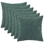 Vidaxl Prevleka za blazino 6 kos HEERLEN Morsko modra 30 x 30 cm